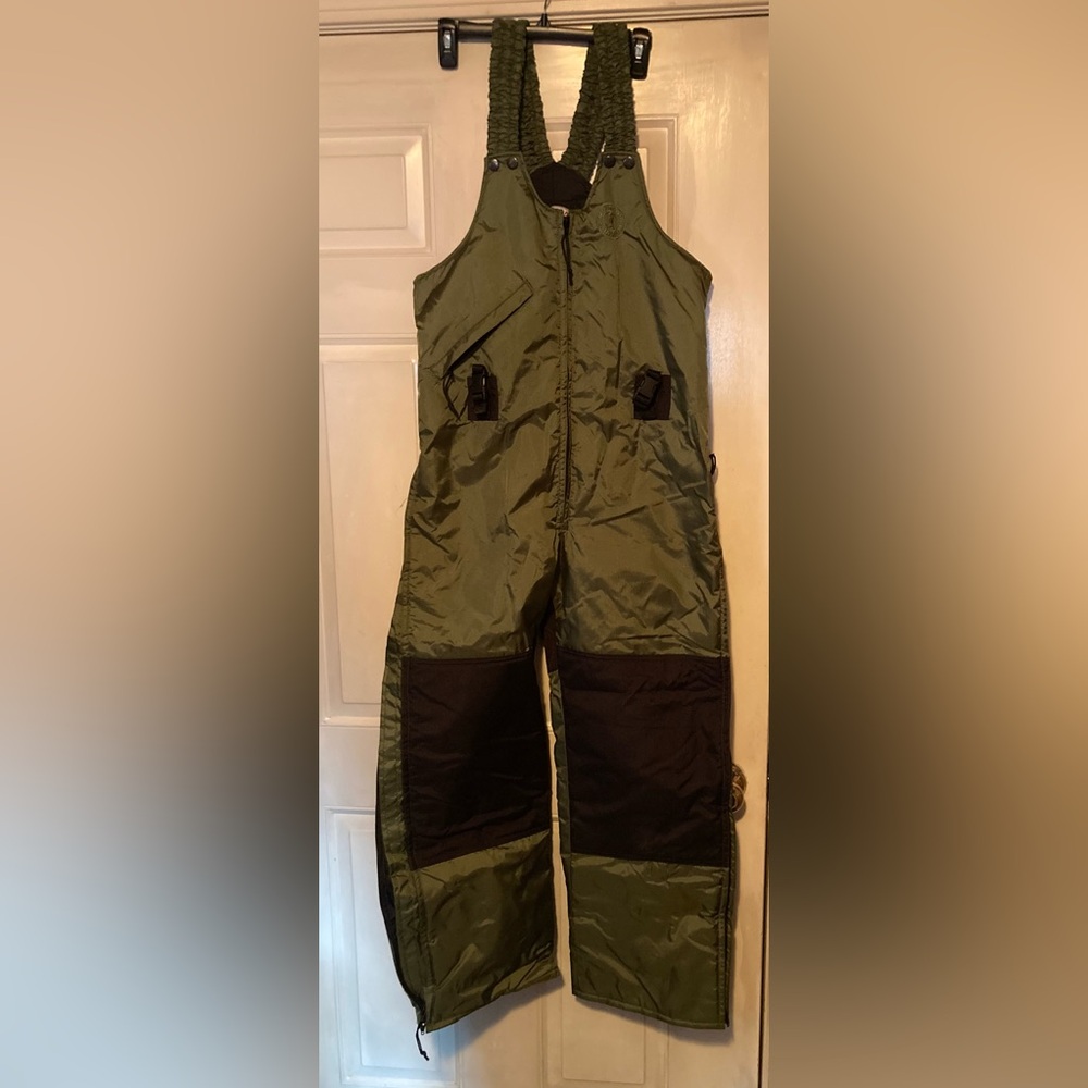 Mens Medium Ice Rider by Mustang Green and Black Snow Pants